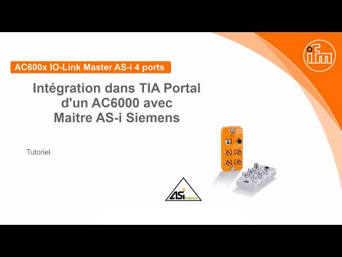 Master IO-Link  ifmAC600x : intégration avec un Maître AS-i Siemens