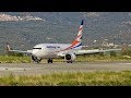 STUNNING SmartWings Boeing 737 MAX 8 CROSSWIND approach, landing and takeoff at SAMOS AIRPORT