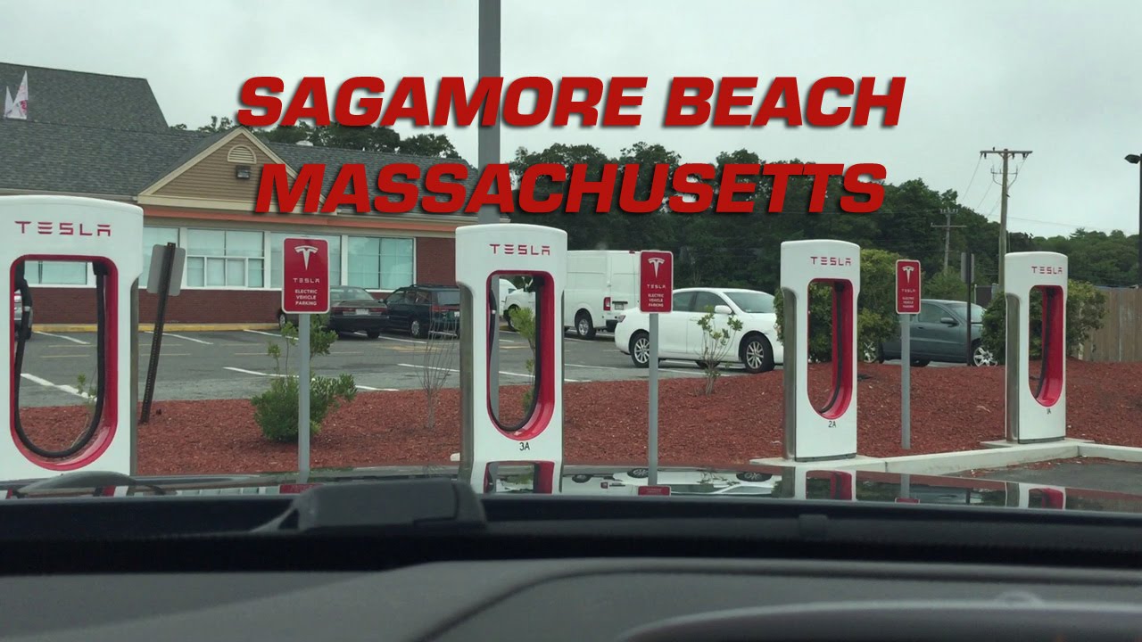 Sagamore Beach, MA Tesla Supercharger RT6 NB YouTube