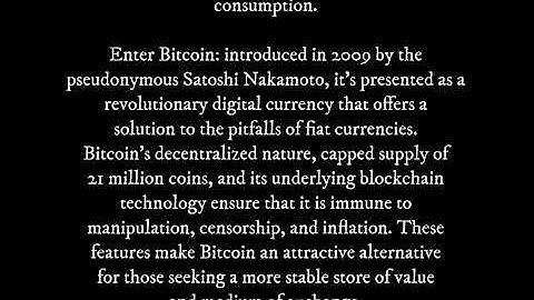 The Bitcoin Standard: A 3 Minute Summary