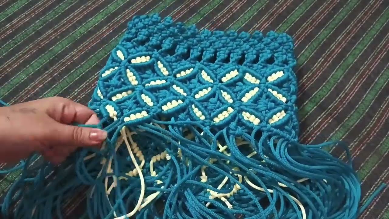 Macrame hand bag easy design ✨ম্যাক্রম  দিয়ে খুব সহজে ব্যাগ তৈরি