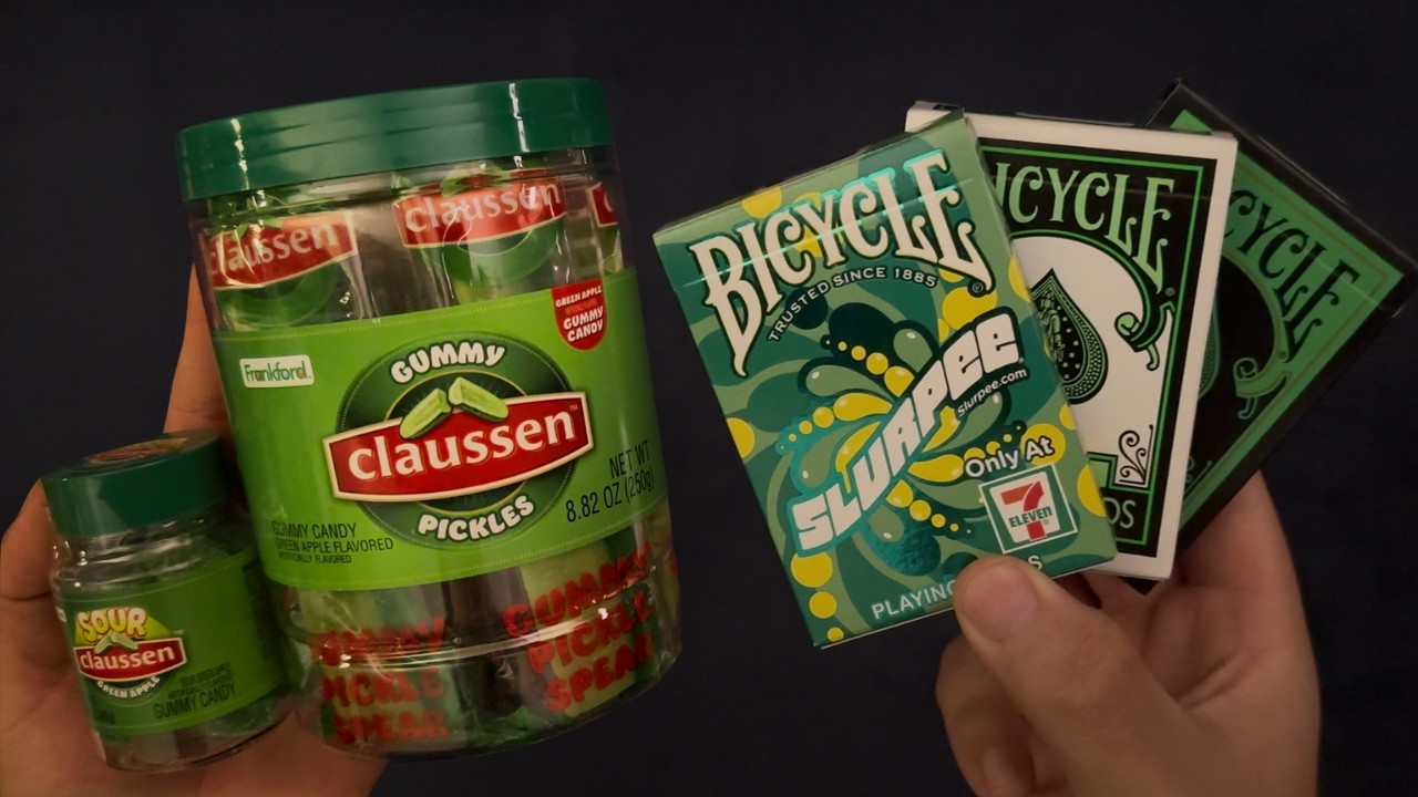 +1 HOUR ASMR Candy 'n' Solitaire ~ Extra Chewy Gummy Pickles