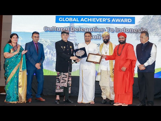 global achiever award in indonesia dedicated to #ashwinipuneethrajkumar class=