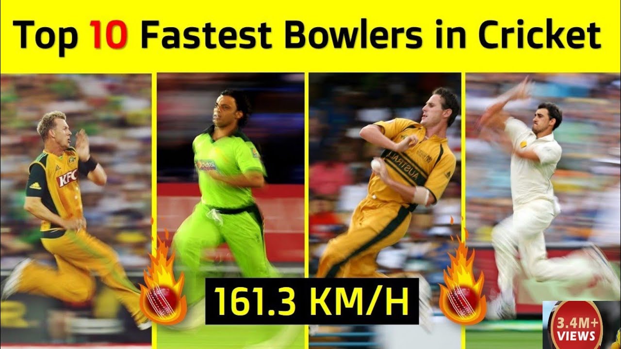 💥😎 Top 10 Fastest Bowlers in Cricket History Ever - YouTube