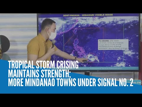 Tropical Storm Crising maintains strength; more Mindanao towns under Signal No. 2