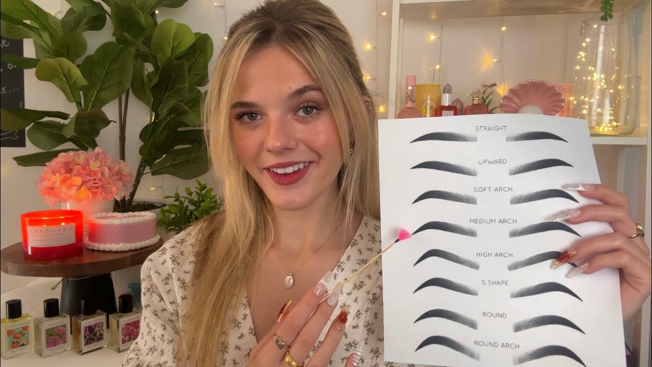 ASMR Brow Salon Roleplay 🍓🧸 (mapping, shaping, tweezing)