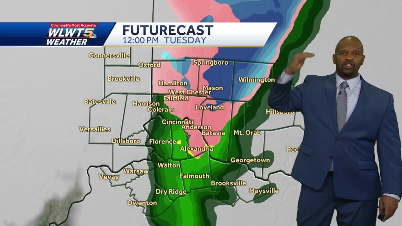 Rain And Snow Showers Tuesday - YouTube