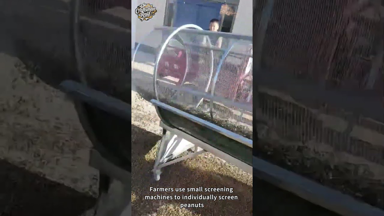 Farmers use small screening machines to individually screen peanuts