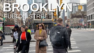 NEW YORK CITY Walking Tour [4K] - BROOKLYN - FULTON STREET