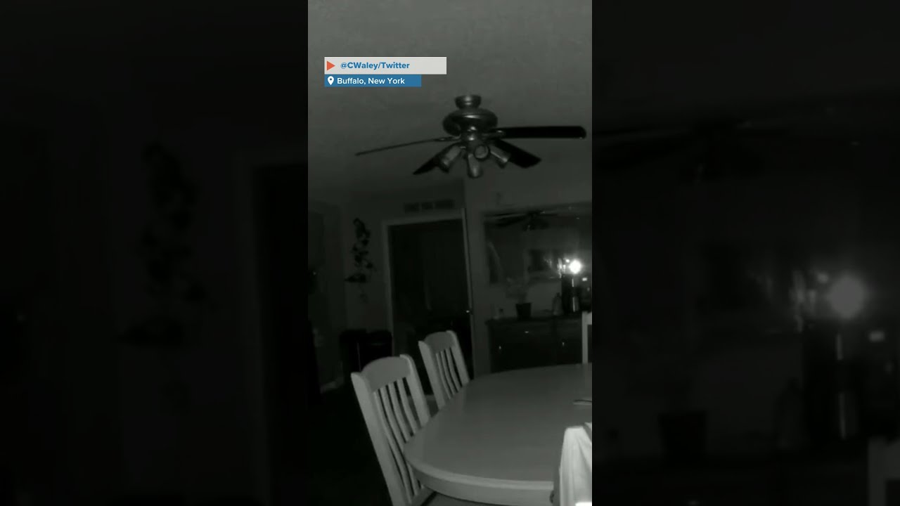 Camera Captures Moment Magnitude 38 Earthquake Shakes Buffalo Home