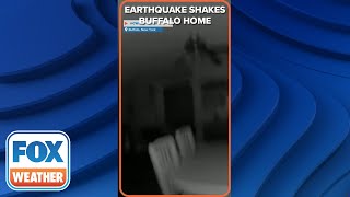 Camera Captures Moment Magnitude 3.8 Earthquake Shakes Buffalo Home Resimi