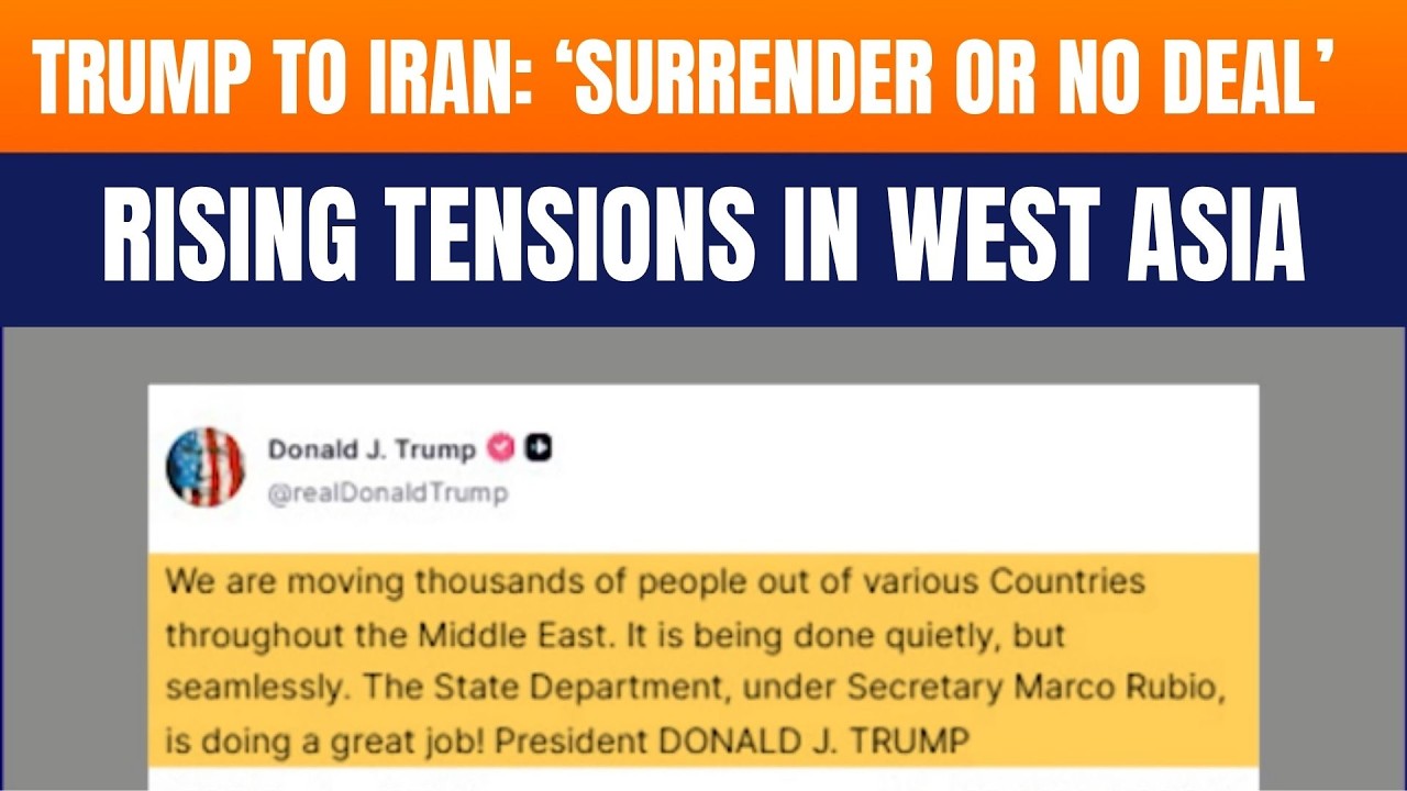 LIVE: Trump Issues Ultimatum to Iran: “No Deal Without Unconditional Surrender”