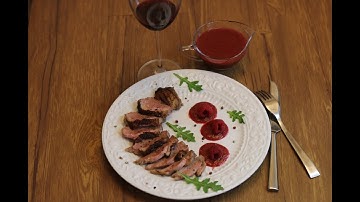 Duck Breasts with Red Wine Raspberry Sauce