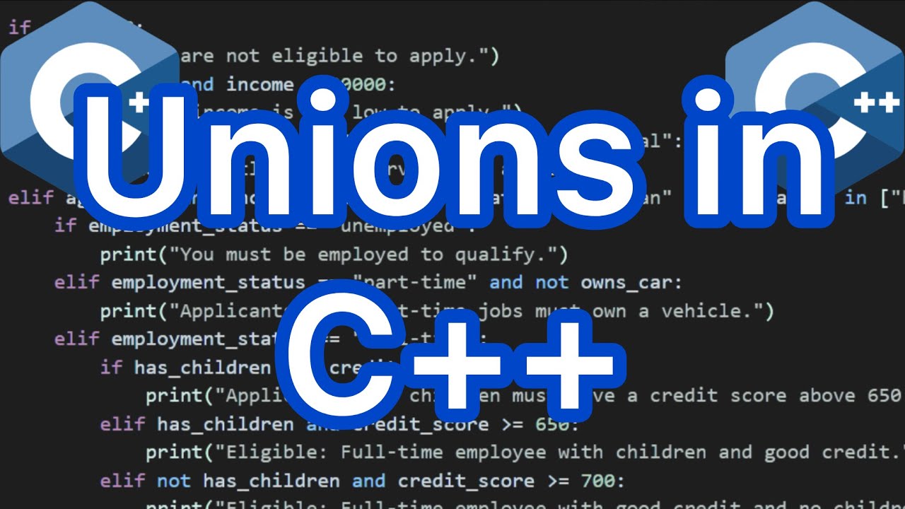 Learning about Unions in C++ - YouTube
