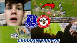 GOODISON PARK ERUPTS AS GANA GUEYE FIRES HOME | Everton vs Brentford