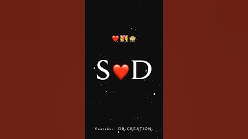 #S❤D ️Letter Name Status❤️||Name art Video😍||Whatsapp status💘||2023 #drcreation #short #viral