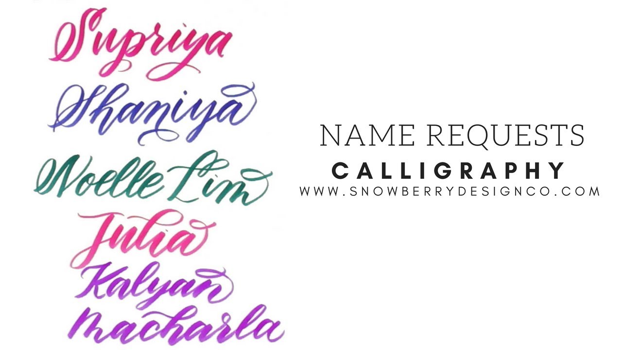 Writing out Supriya, Shaniya, Noelle Lim, Julia, and Kalyan ...