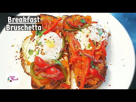 Eggs On Toast For Breakfast | Eggs And Tomatoes Breakfast | 10 Minutes Breakfast | Bruschetta |