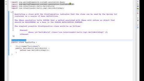 SPRING FRAMEWORK @BEAN ANNOTATION IN TAMIL