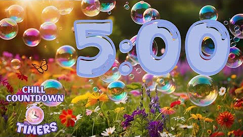 5 Minute Chill Countdown Timer with relaxing music with Bubbles and Butterflies,  Lo-Fi Music
