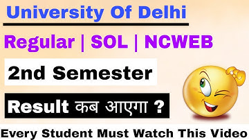 DU College | Regular | SOL | NCWEB | 2nd Semester Result Update 2023 | JK Study Stuff