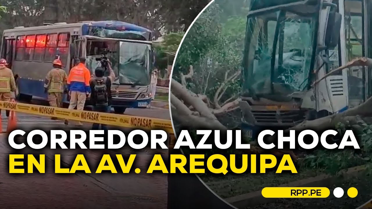 Choque en av. Arequipa: bus del Corredor Azul impacta contra árbol # ...