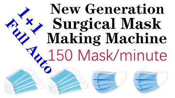 New Generation High Speed Servo System 3 Ply 4 Layers Surgical Mask Making Machine
