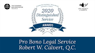 Distinguished Service Awards 2020 - Pro Bono Legal Service