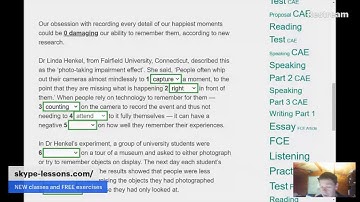 CAE Use of English (part 1)