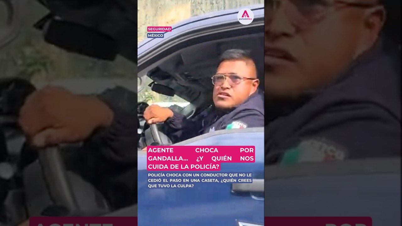 AGENTE DE PROTECCIÓN FEDERAL CHOCA A CIUDADANO EN LA CASETA TRAS INTENTAR METERSE A LA FILA 🚔🇲🇽