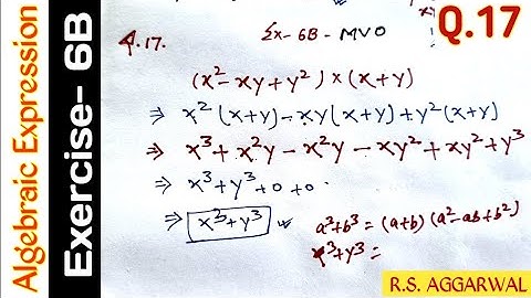 Exercise- 6B | Qus- 17 | Class 8 | Operations On Algebraic Expressions | R S AGGARWAL  #mvo #algebra