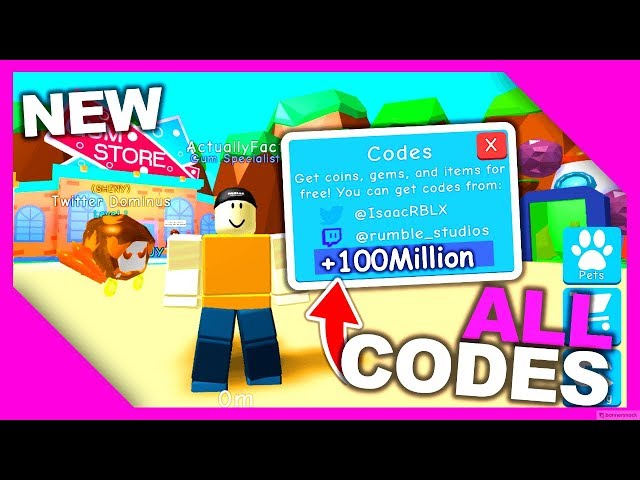 All 22 Codes For Bubble Gum Simulator Youtube - codes de bubble gum simulator roblox rxgaterx