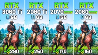 RTX 3060 Ti vs RTX 2080 Ti vs RTX 2070 SUPER vs RTX 2060 SUPER - Test in 20 Games in 2024