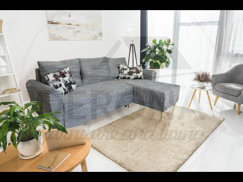 A functional and stylish Corner Sofa Bed Wood Legs ITAKA
