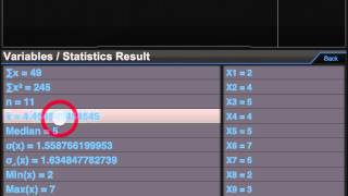 Calculator Infinity (∞) Tutorial - Single Variable Statistical Calculation screenshot 3
