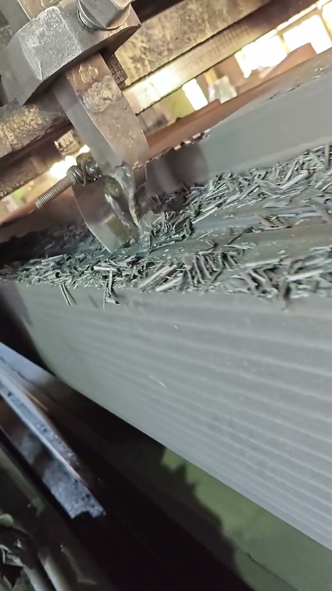 The process of grooving the mold- Good tools and machinery make work easy