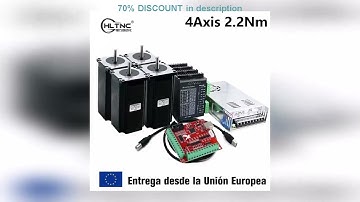 A must-have product! HLTNC 3 4 Axis Kit CNC Nema 23 2.2N 82mm Stepper Motor Driver TB6600 DM542 DM