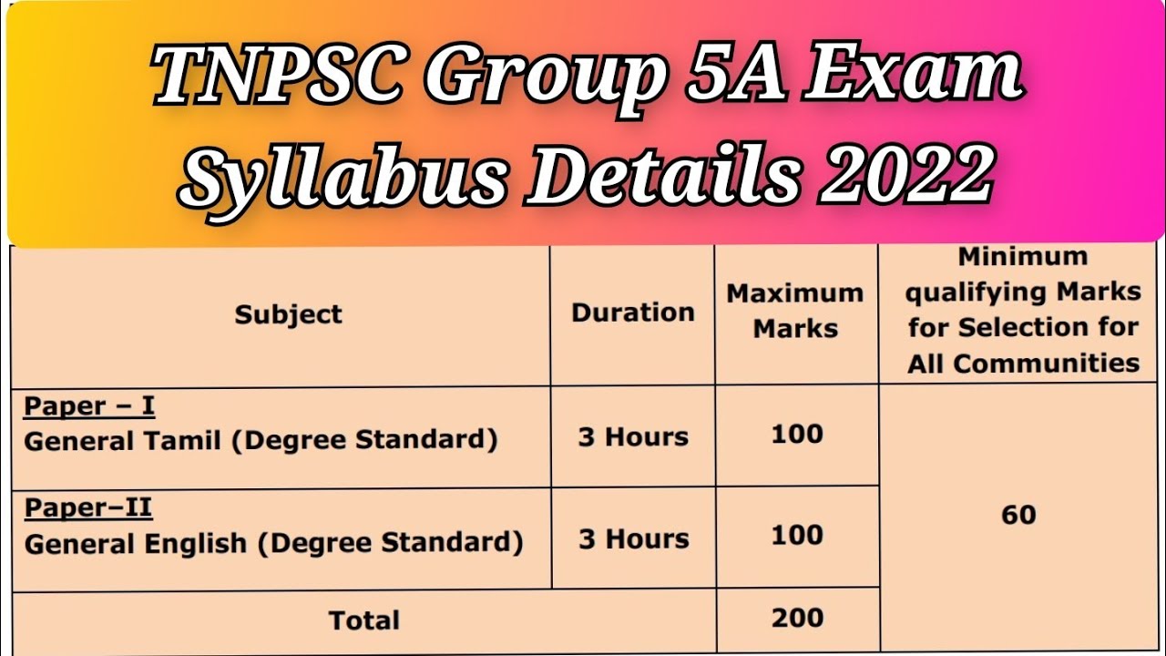TNPSC Group 5A Examination New Syllabus Details 2022 Group tnpsc-group-5a-examination-new-syllabus-details-2022-group