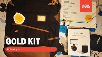 Unboxing Gold Microsoft Learn Student Ambassadors Kit 2022