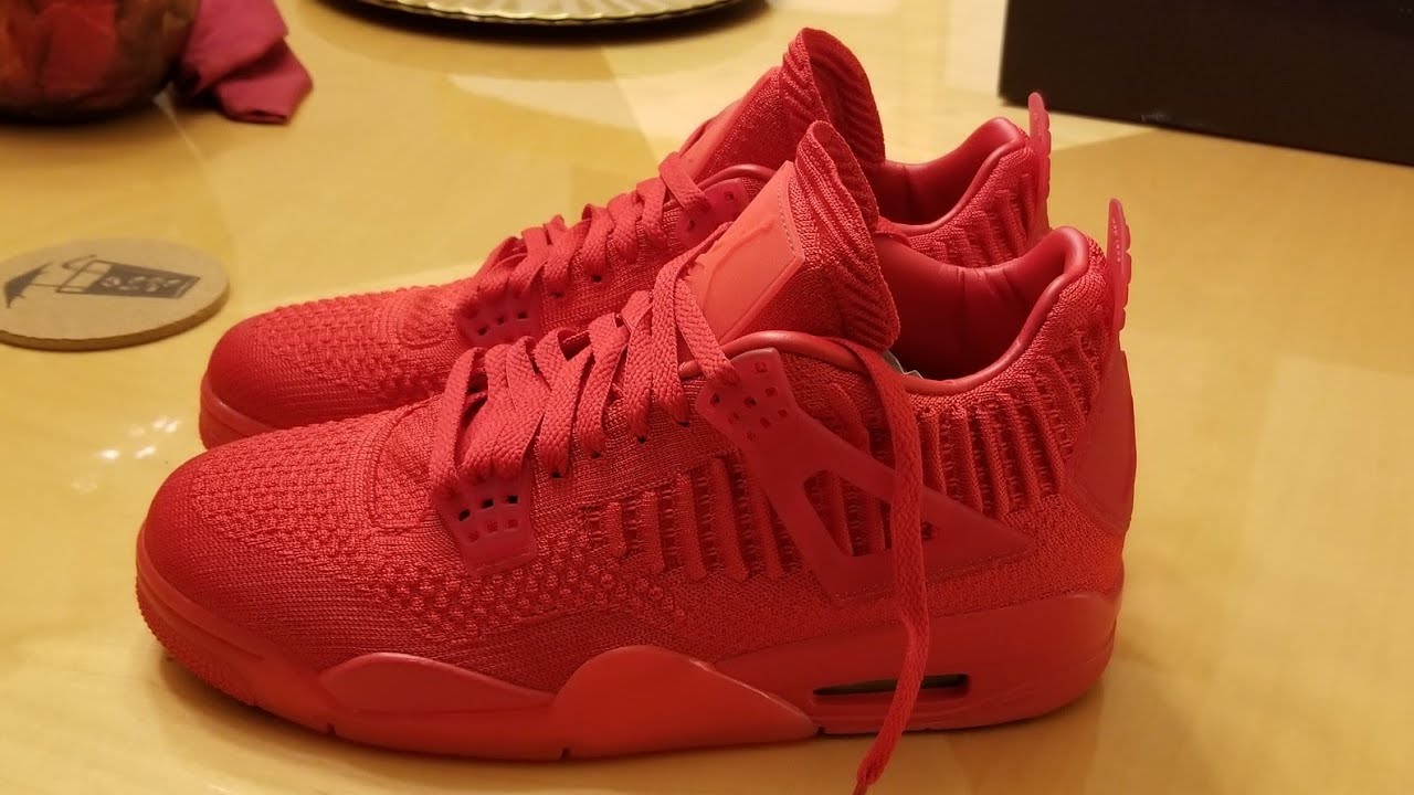 jordan 4 flyknit on feet