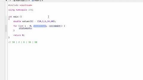Inserting element separators when displaying array values (C++ programming tutorial)