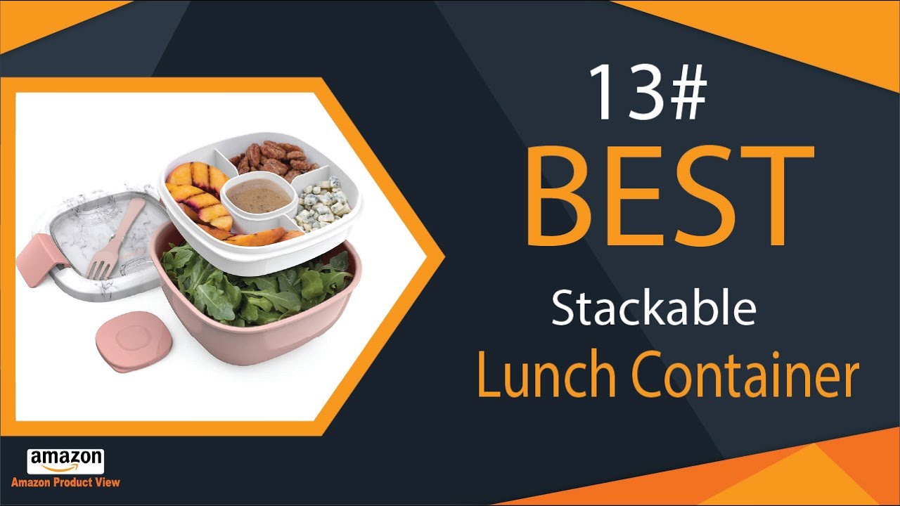 Bentgo Salad Stackable Lunch Container with Large 54oz Bowl, 4-Compartment  Tray & Built-In Fork - Blush Marble