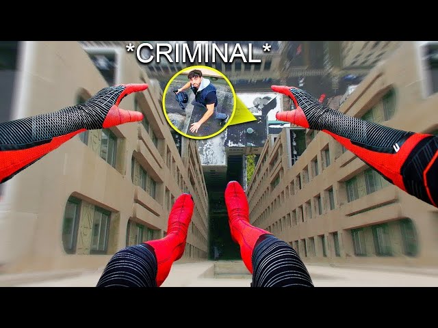 SPIDERMAN Fights Crime - Real Life Parkour POV class=