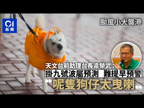 颱風小犬｜梁榮武：呢隻狗仔太曳 9號風球屬預測難提早預警｜01新聞｜颱風小犬｜9號風球｜打風｜港鐵站｜黑色暴雨