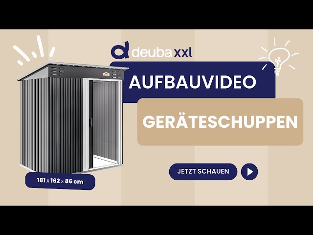 DeuBa Gerätehaus - Aufbauvideo (Aufbauanleitung, Schritt für Schritt,  deubaxxl) - YouTube