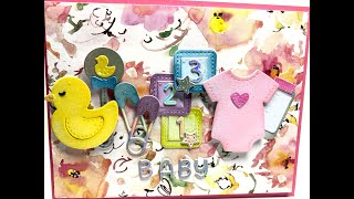 Make a Card Monday - Its a Girl - Ink Blending Die Cuts Episode 16