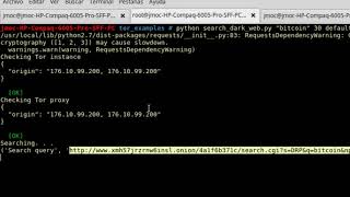 Search hidden services in dark web with python