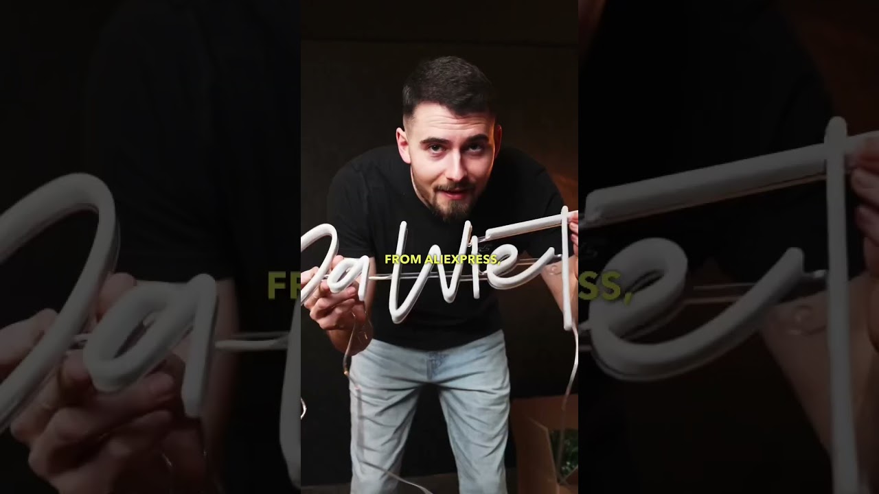 DIY Grass Wall Background with Neon Sign for Youtube 