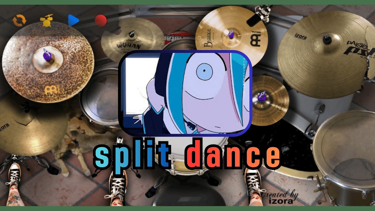 スプリットダンス [ split dance ] ft miku & teto | drum cover - YouTube