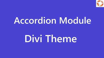 Divi Theme Accordian Module